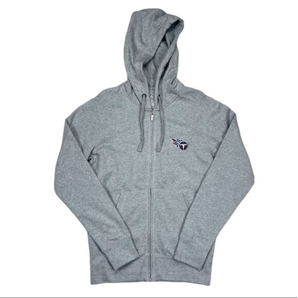 Antigua Men's NFL Tennessee Titans Grey Full Zip Hoodie Jacket Size Medium